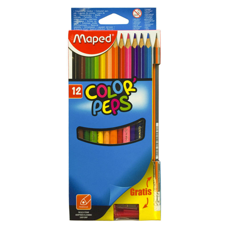 Lapices De Colores 12 Piezas Marron