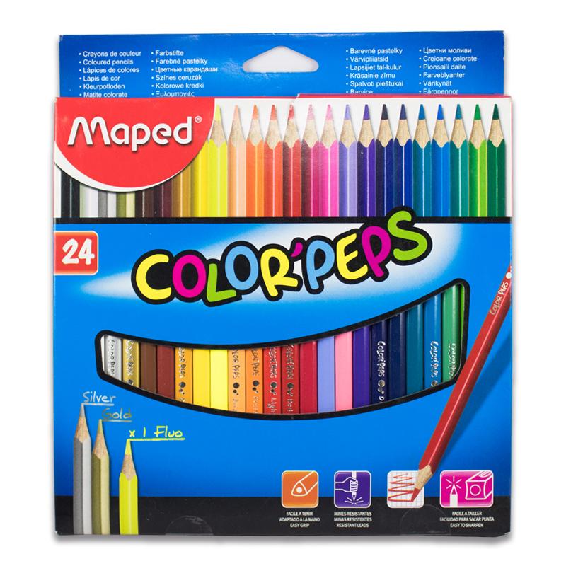  24 lápices de colores de alta calidad para colorear